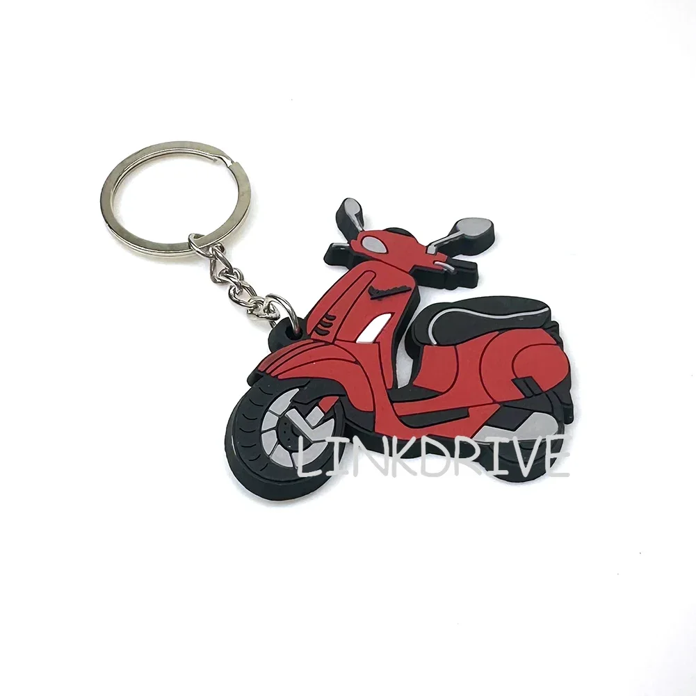 Motorcycle Fashion Keychains SOFT RUBBER KEYCHAIN  Souvenir Gift KEY CHAIN KEY RING for Vespa GTS Super GTS 250 300 Sprint150