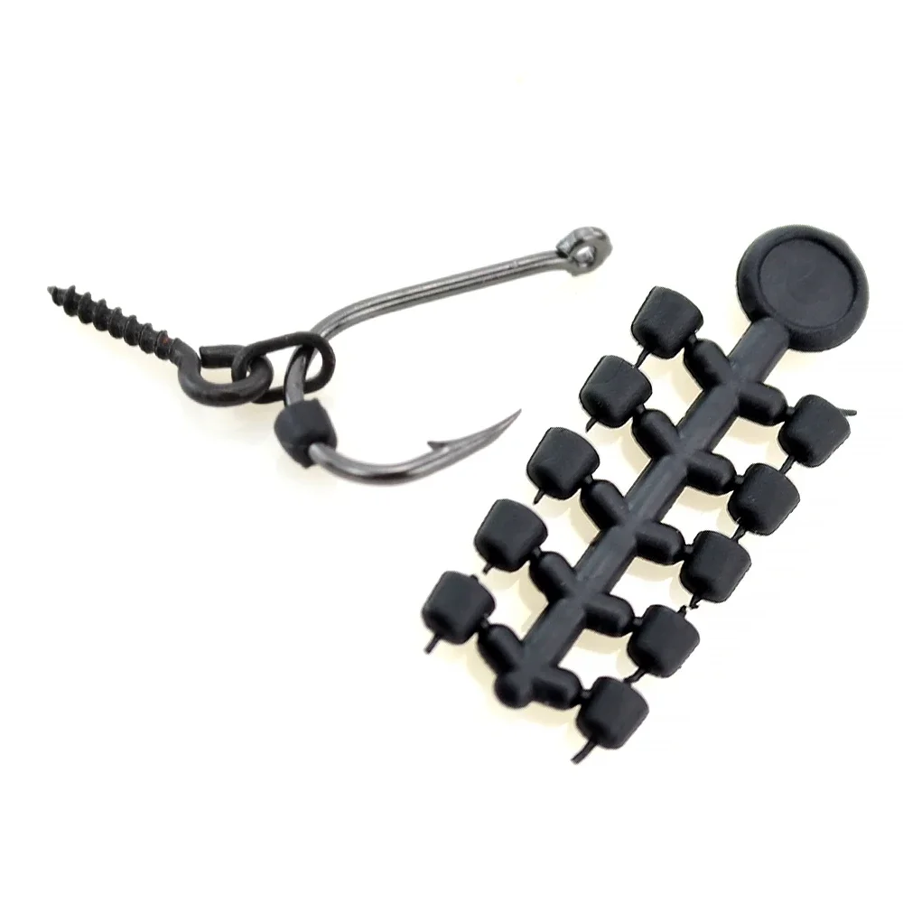 New 50pcs Rubber Beads for Carp Fish Hook Carp Fishing Accessories Fish hook Stoper 20pcs Fishing Boilie Screw Chod Rigs