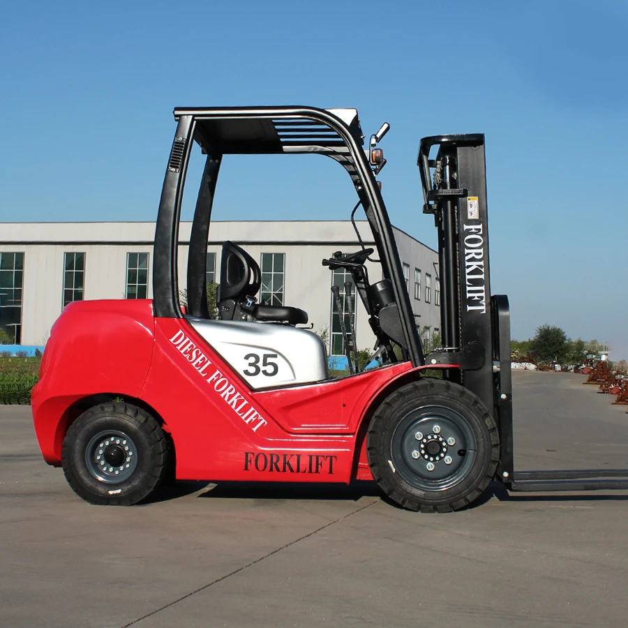 3.5 Ton Diesel Forklift CE Certified Lifting Machine Multiple Attachments Optional For Warehouse Cargo Handling Work