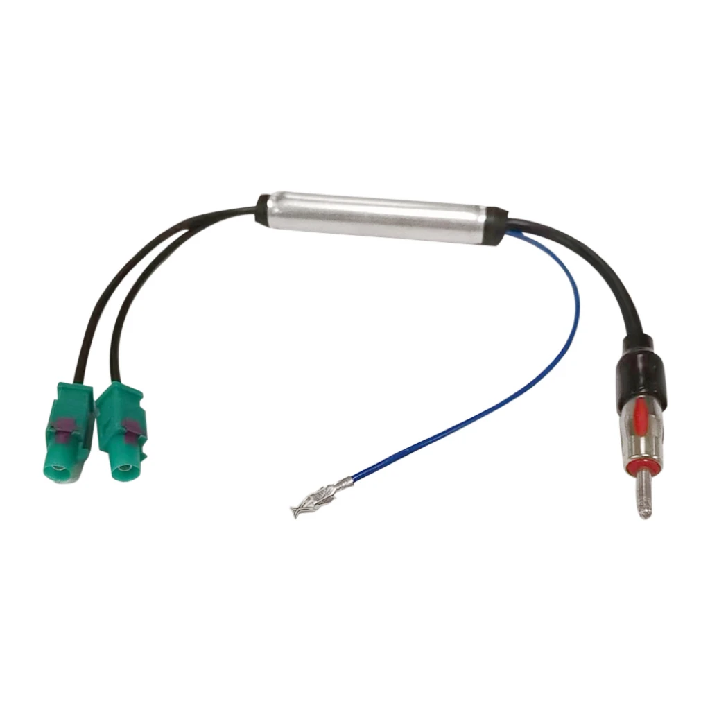 Autoradio-Antenne AM/FM Audio Radio Signalverstärker Dual Fakra zu DIN RF Radio Antenne Antennenadapterkabel für VW Audi Skoda – Detail 5
