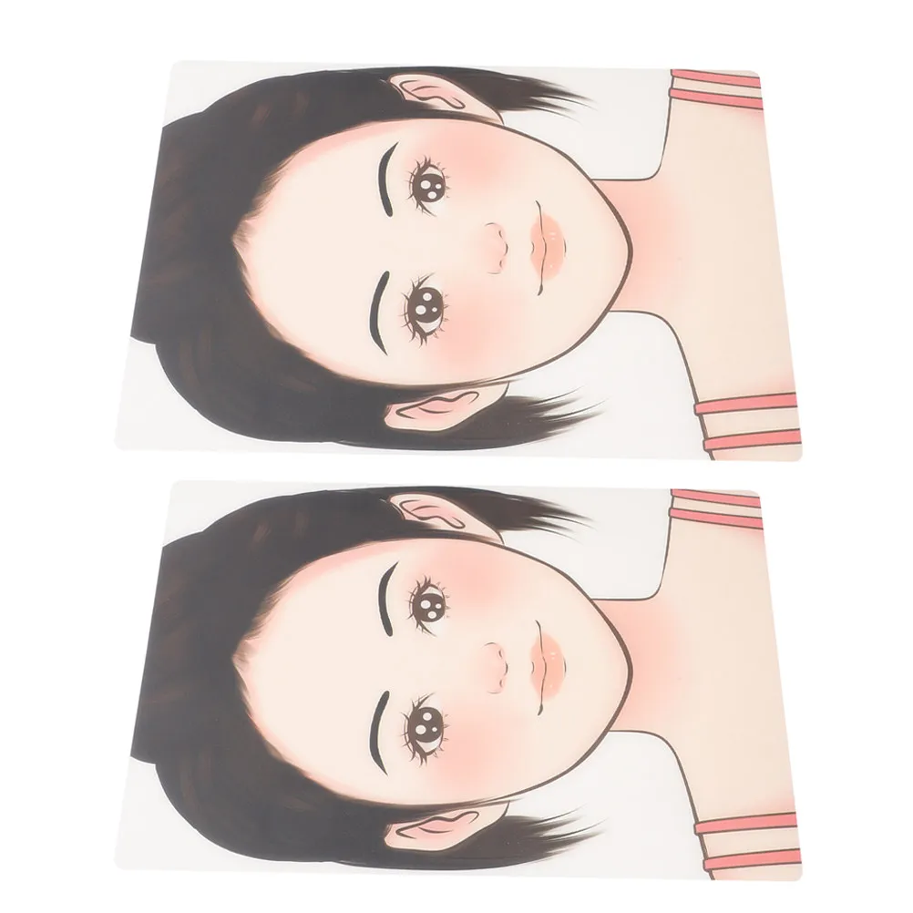 

Набор из 2 многоразовых моющихся досок для рисования на лице, тренировочные доски для макияжа, инструменты для начинающих визажистов