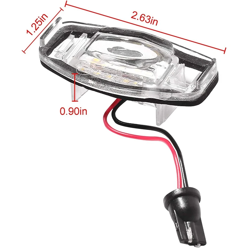 Luz LED blanca para matrícula de coche, accesorio de xenón para Acura MDX RDX Honda Accord Civic 34100S84A01 34100S0A013, 1 par