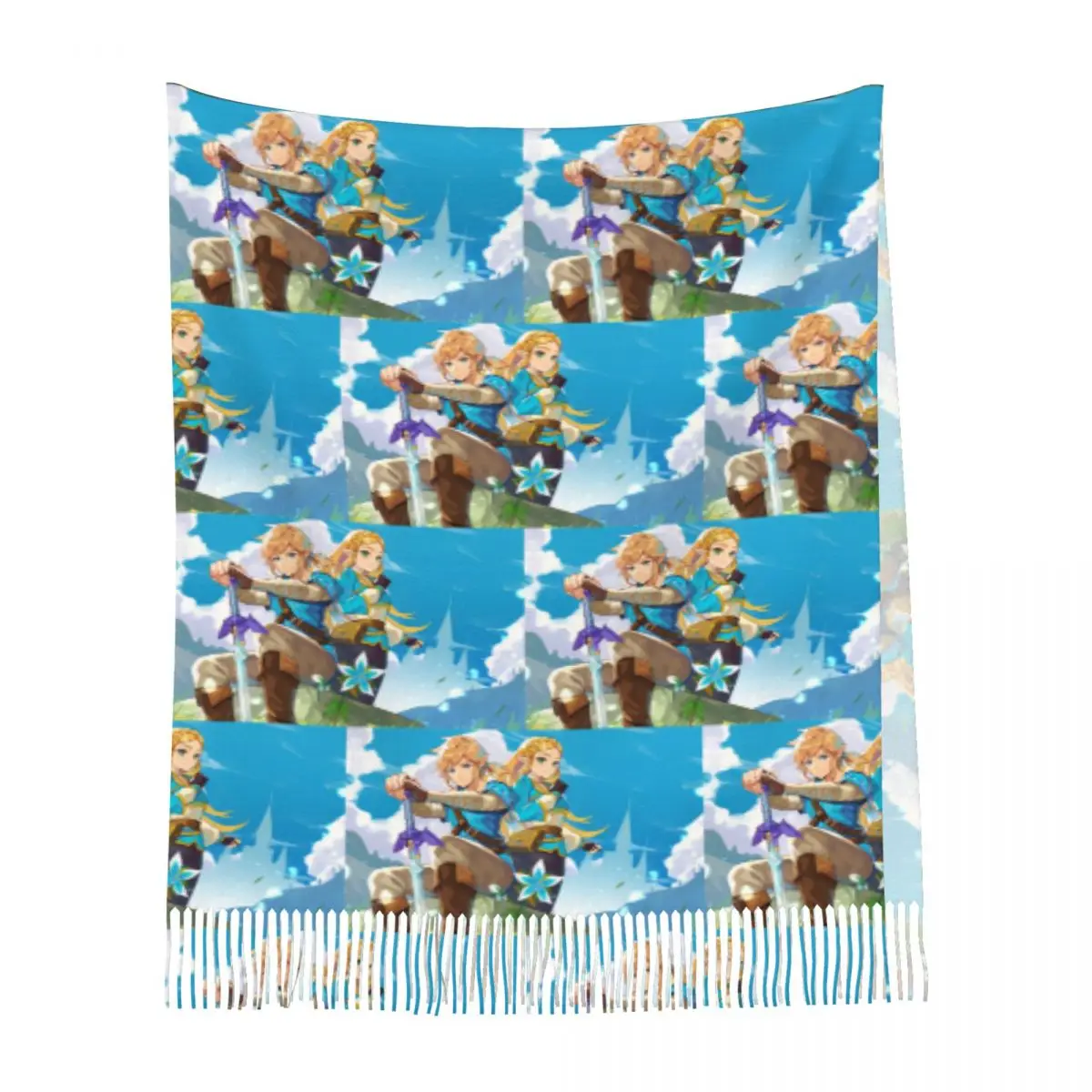 الأميرة زيلدا. تصفية. وشاح شرابة الأوشحة النساء شالات دافئة ناعمة ويلتف طويل الخريف الشتاء شال التفاف #3