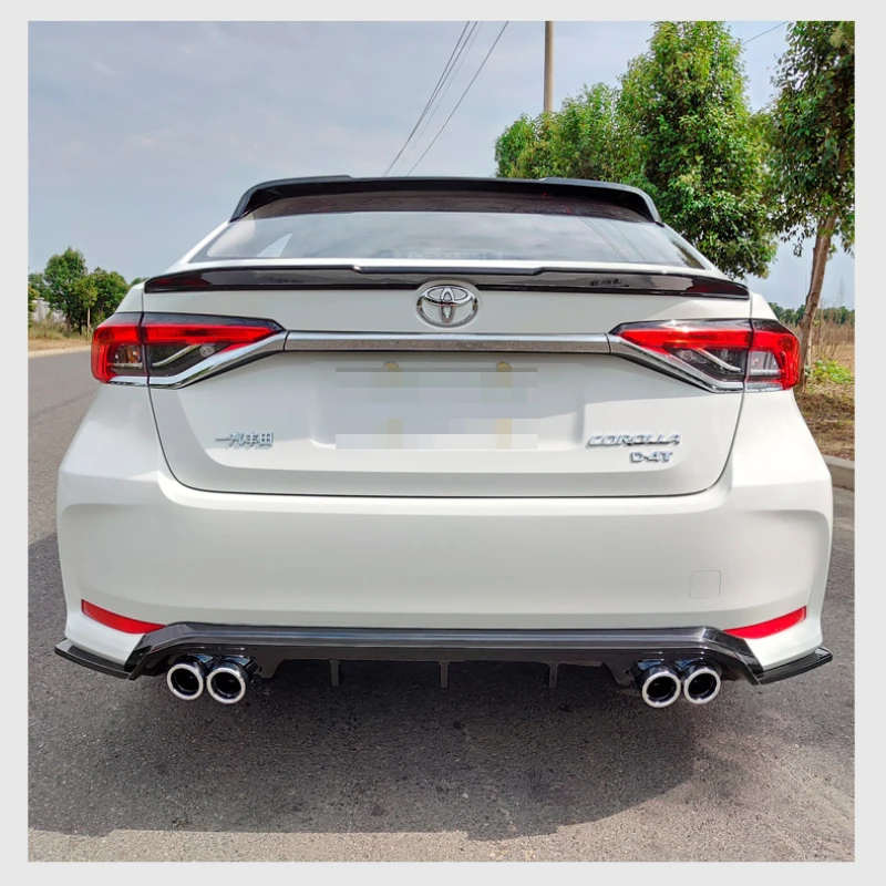 FOR NEW Toyota Corolla 2019 2020 2021 2022 High Quality REAL ABS CARBON FIBER LOOK REAR TAIL WING TRUNK LIP SPOILER