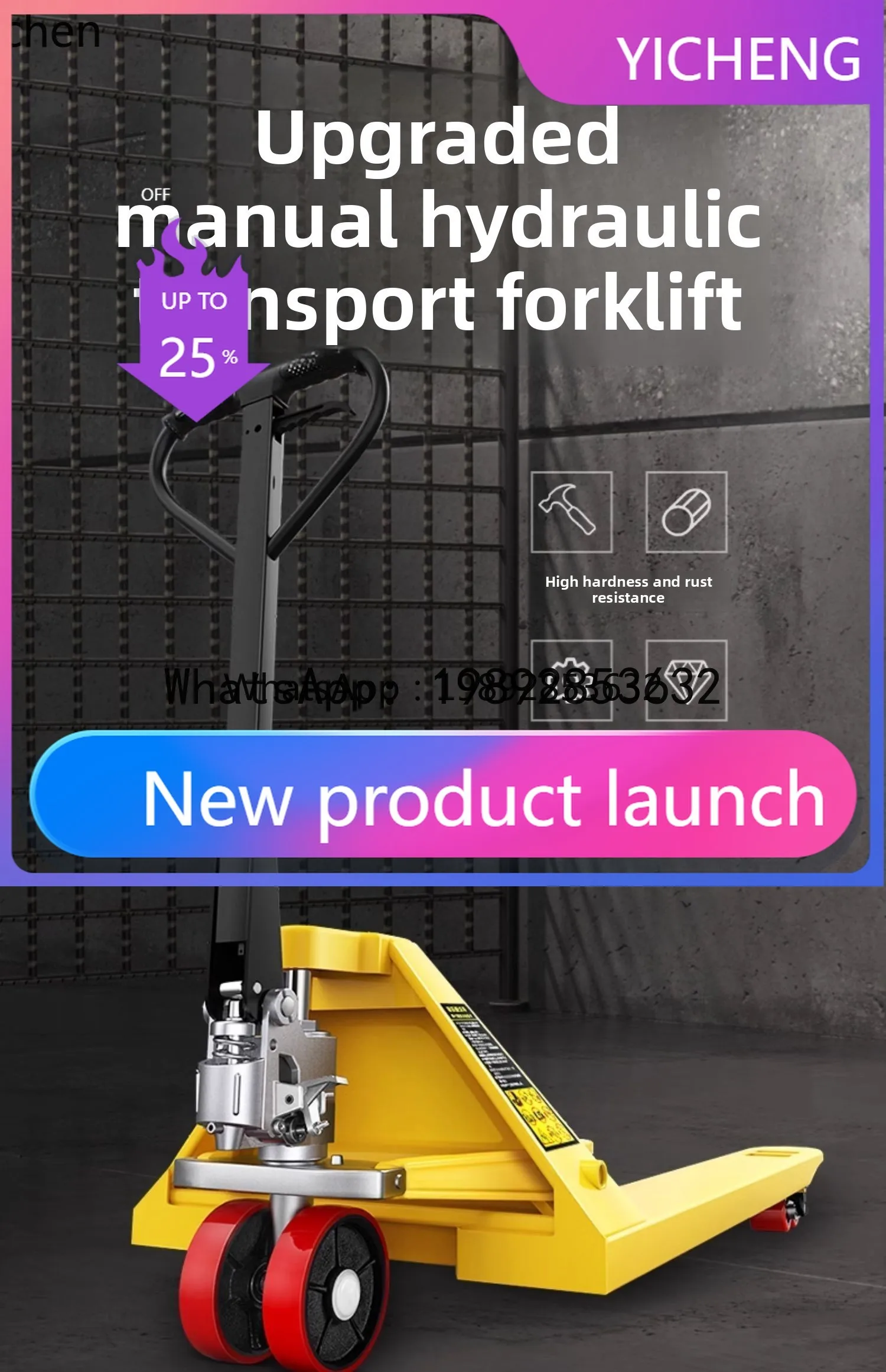 

b114 Manual Hydraulic Hand Pallet Truck Warehouse Hand Pull Forklift Loading and Unloading Trailer Pallet