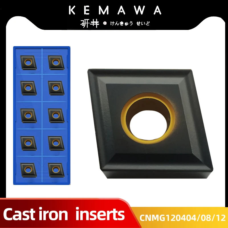 Kemawa-inserção de Carboneto de Ferro Fundido Cortador de Torno Cnc Cortador de Placa de Lâmina Cnmg120404 Uc5115 Cnmg 120408 120412 10 Pcs