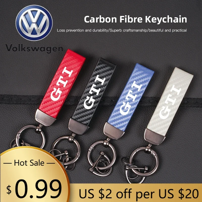 

Изысканный брелок из карбона для автомобилей Volkswagen VW, стильный аксессуар для ключей, подходит для Volkswagen GTI, T-ROC, GTD, Atlas, Tiguan, Passat.