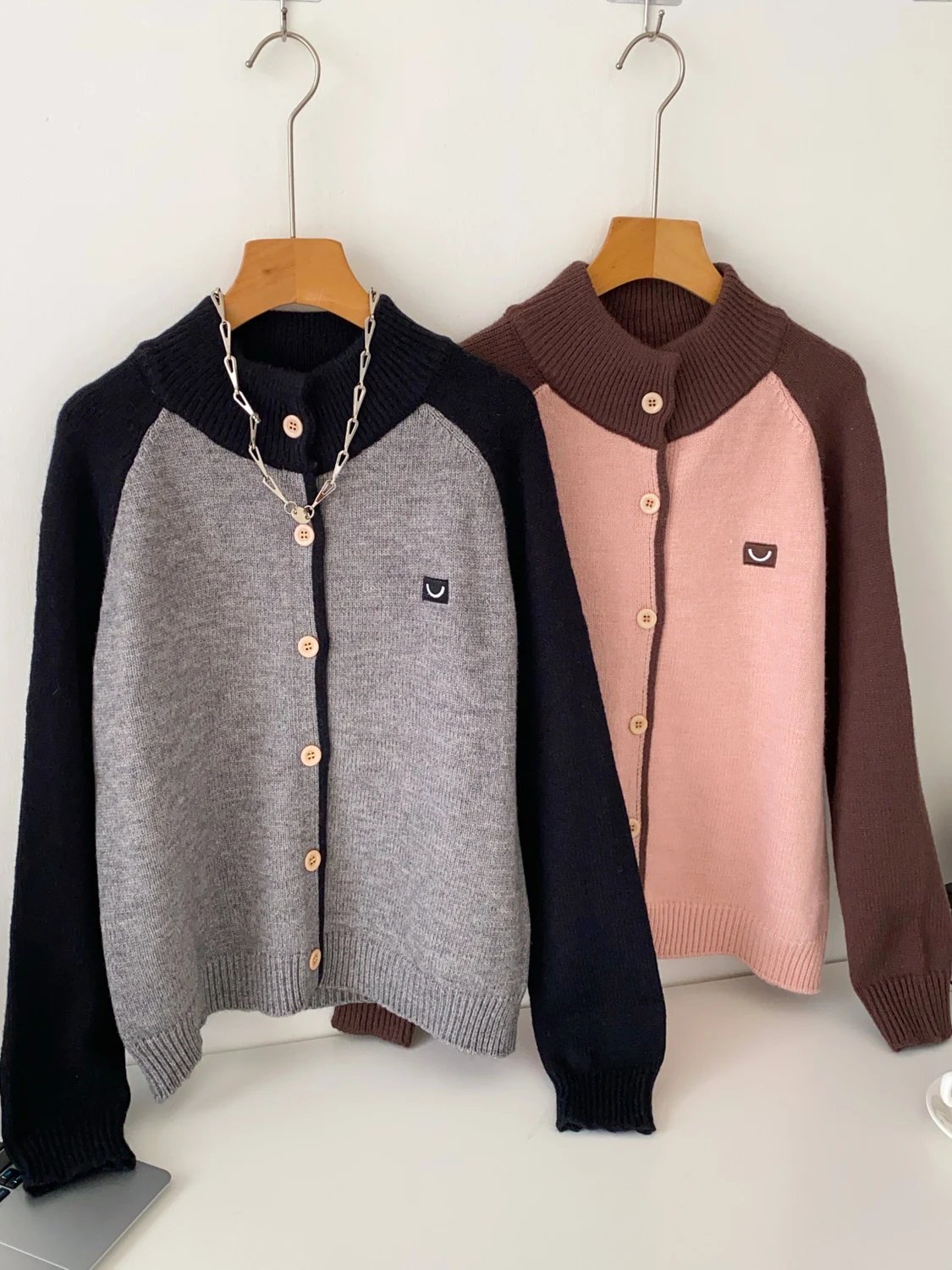 فضفاضة تناسب اللون بلو جولة Ne Long Sve محبوك Jaet المرأة عارضة Sle الشتاء Faionable المفتوحة سترة سترة