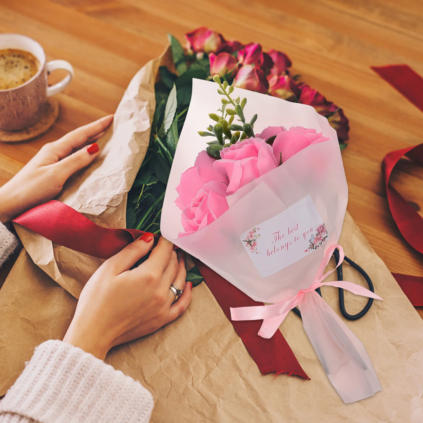 Rosas de jabón exquisitas, hermosa arreglo floral hecho a mano, almacenamiento creativo a largo plazo, regalo para cumpleaños, aniversario, madre, 1 Uds.