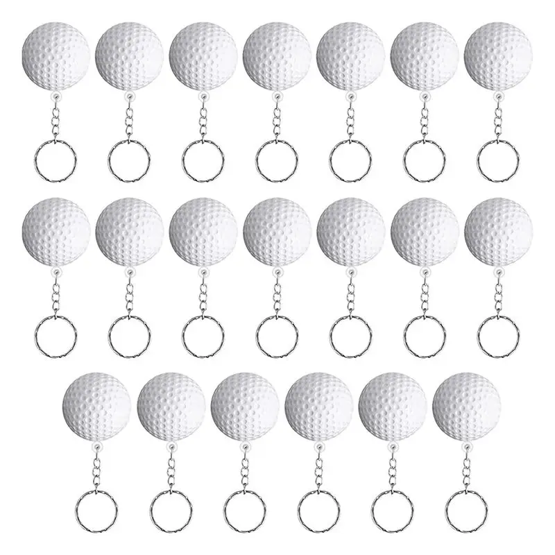 40 Pack Golf Ball Keychains For Party Favors,Golf Ball Stress Ball,School Carnival Reward,Sports Centerpiece Decorations image 5