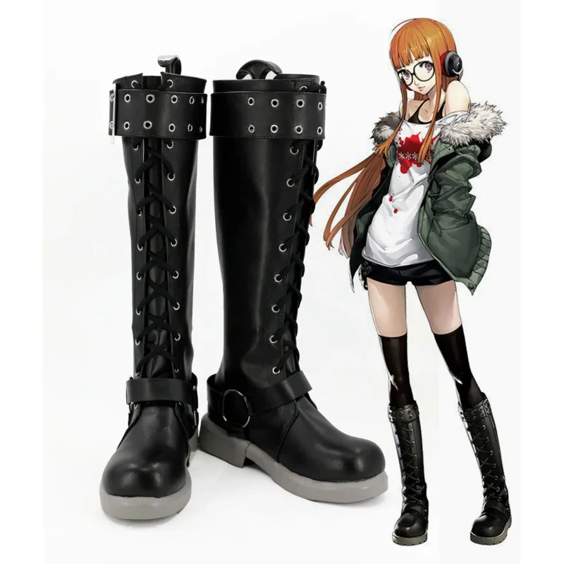 

Anime P5 Persona 5 Cosplay Boots Shoes Futaba Sakura Cosplay Boots Custom Made