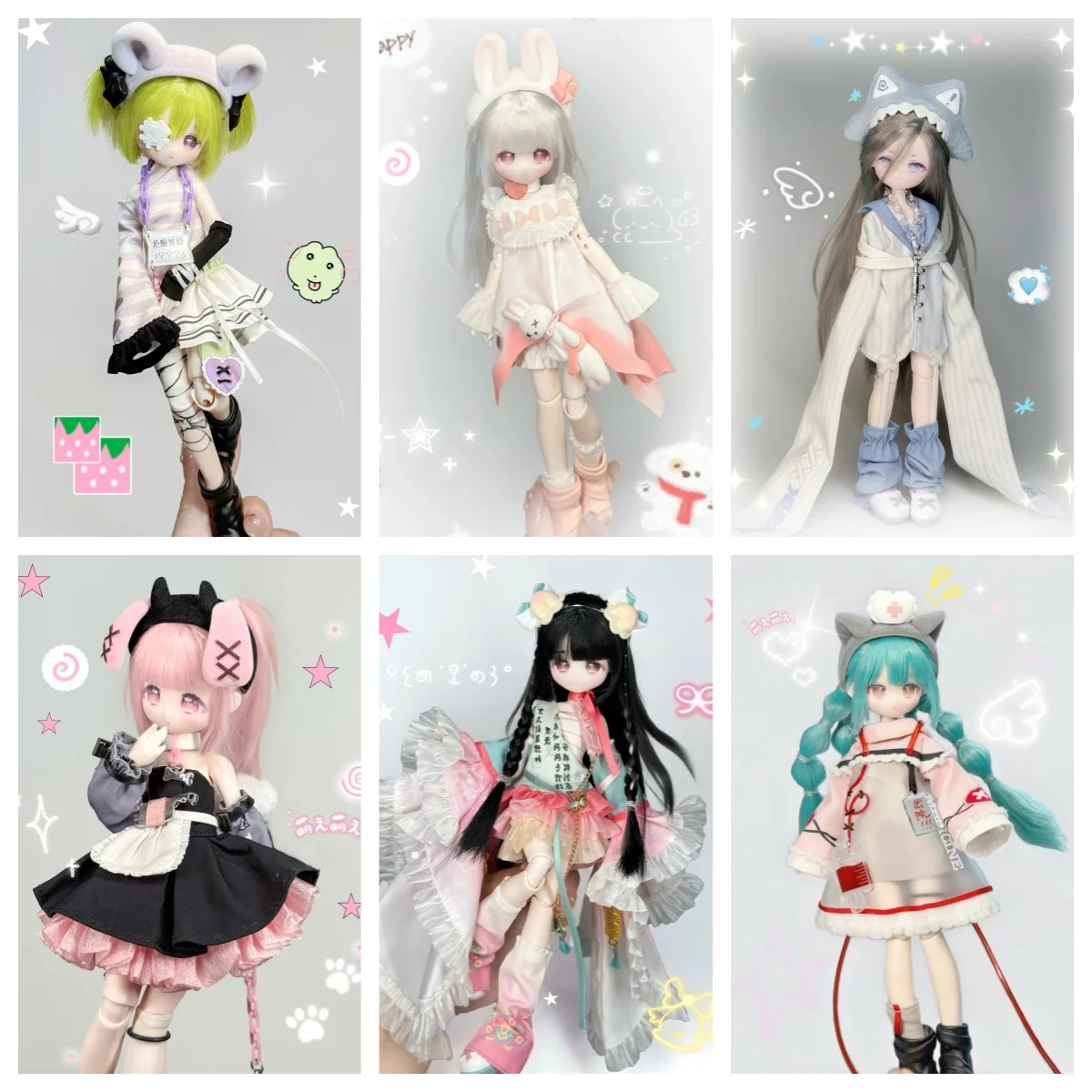 

New Inedible Dolls Blind Box Lovely Kwaidan 1/8 Scale Hair Transplant Bjd Figurin Cute Spooky Rabbit Themed Doll Collectors Gift