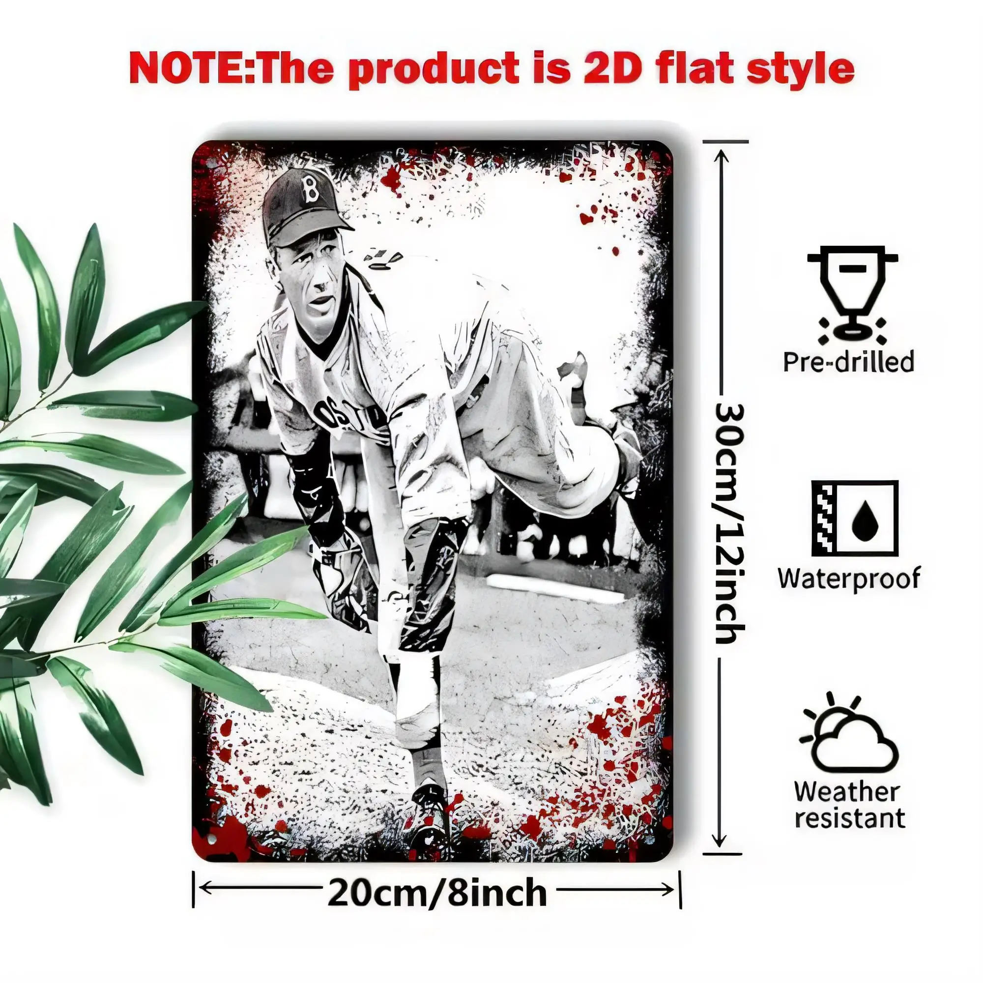 Tin Sign Vintage Style   Metal Poster “Bad Boy” Graffiti Street Art Design, Pre-Drilled Waterproof Weather Resistant Retro Wall