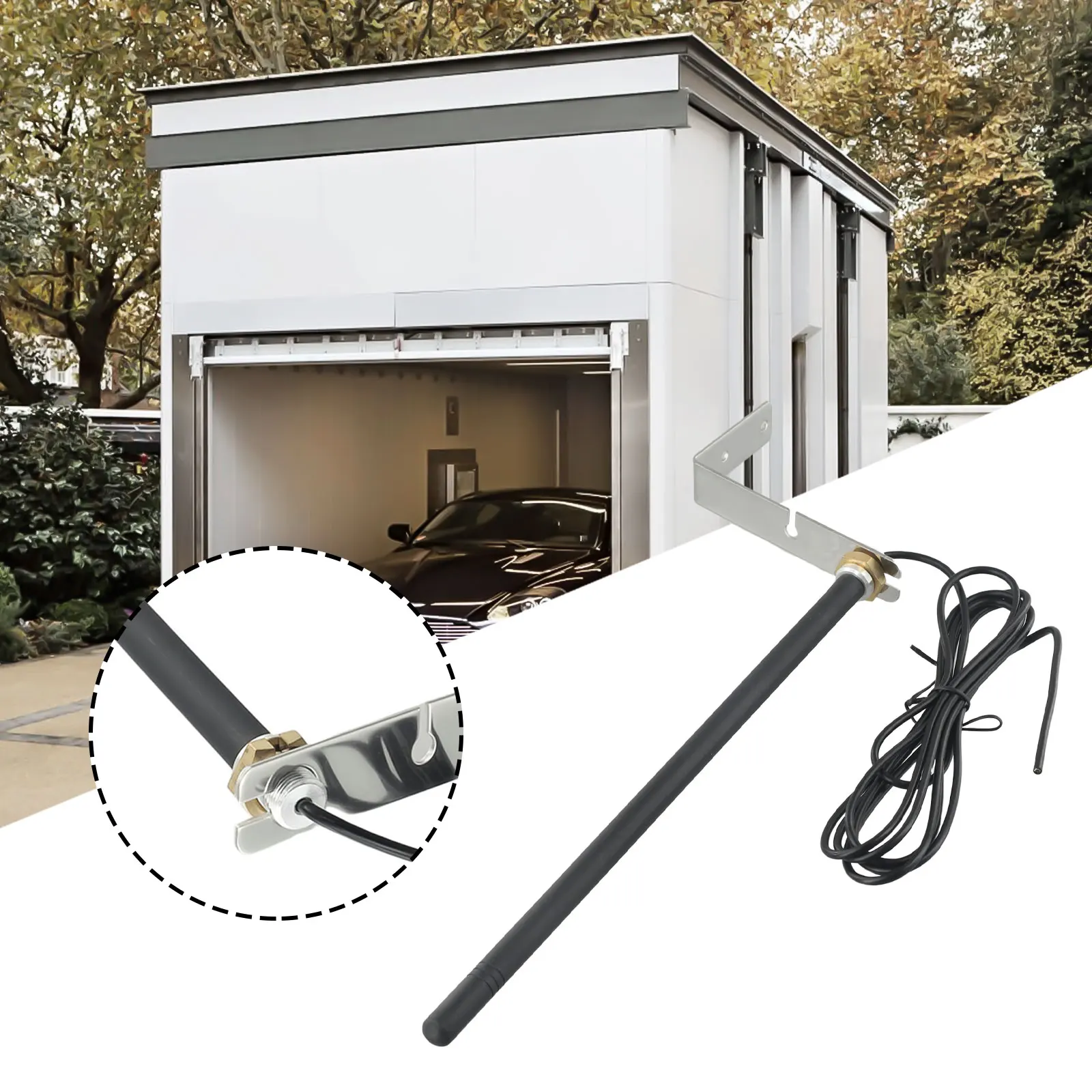 Bandwidth Outdoor Antenna Receiver Antenna Extendable For Garage Doors Size 433MHz Transmission Distance Antenna