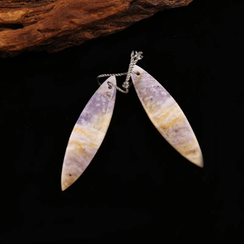 AAA+Artisan-Crafted Handmade Jewelry  Natural Stone Tiffany Jasper Marquise Earring Bead Accessories For Women