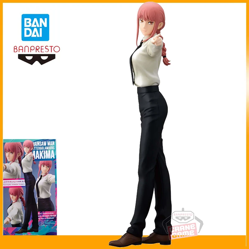 

In Stock Original Bandai Banpresto Chainsaw Man Glitter Glamours Makima Anime Action Figures Model Gift for Anime Fans Figure