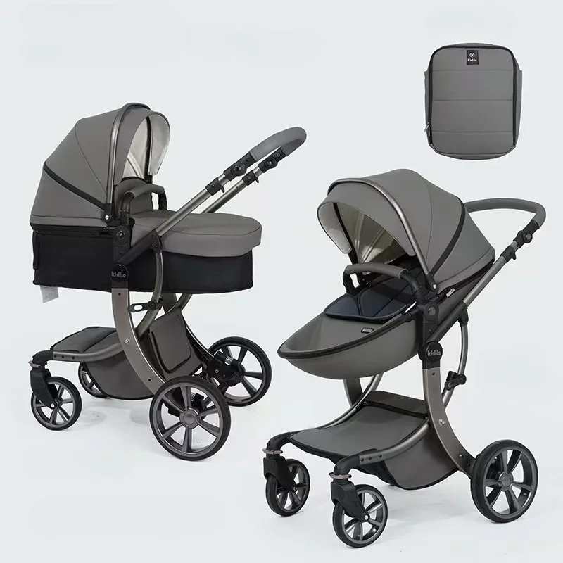 2-in-1 baby stroller, newborn high landscape stroller, diverse functions, comfortable and convenient for sitting and lying down