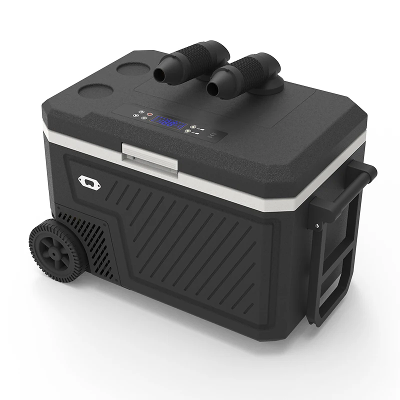 

40L 50L Car Refrigerator with Built in Air Cooler Refrigerator Small Fridge Portable Freezer Cool Box with Wheel