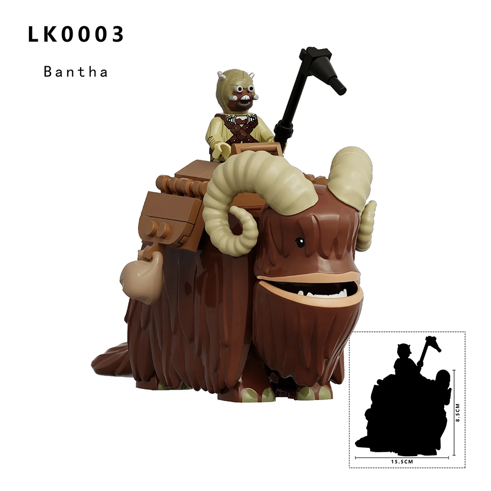 LK0003 Blocs de construction Bantha G0154 Kit Fisto G0157 Darth Desolous MB2005 Plo Koon MB2006 Briques Jouets
