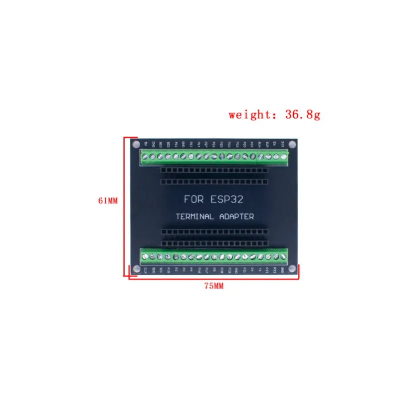 WiFi Bluetooth Development Board, Breakout Board para ESP32, NodeMCU-32S Lua, 38Pin GPIO, 1 em 2 Placa de Expansão, Nova Edição