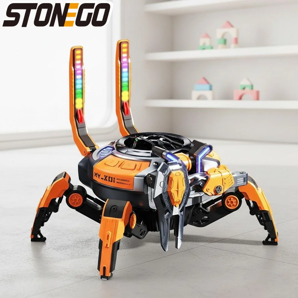 

Bluetooth 50 Mechanical Crab Speaker 10W Stereo Bass TWS Portable 8H Playtime Multicolor LED Home Outdoor Party