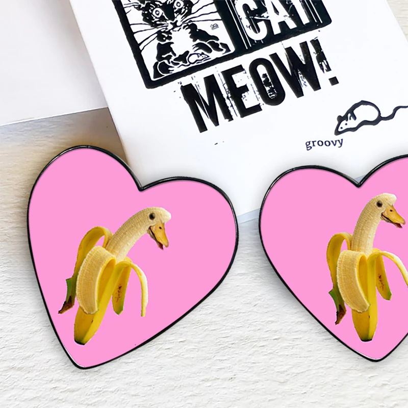 forbidden duck banana pin Funny Brooches Shirt Lapel Cute Badge Cartoon Jewelry Gift for Lover Girl Friends