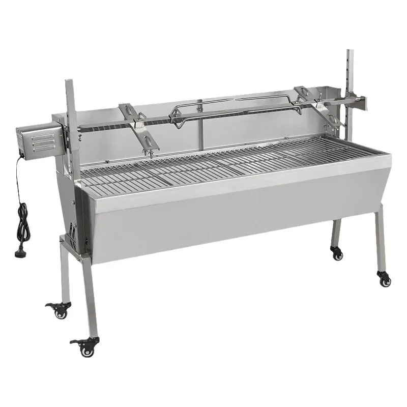 

Charcoal Portable 304 Stainless Steel with Electric Motor Heavy Duty BBQ Grill for Roaster Whole Pig Lamb Spit Fully Automatic