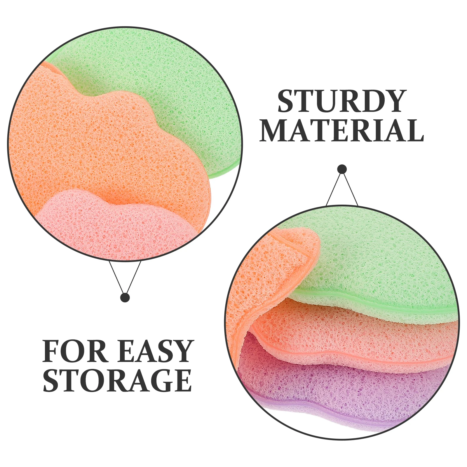 4pcs Face Scrubber Mitts Oversized Thickened Cotton Deep Pore Cleansing Makeup Removal Gentle For Sensitive Skin Quick Dry