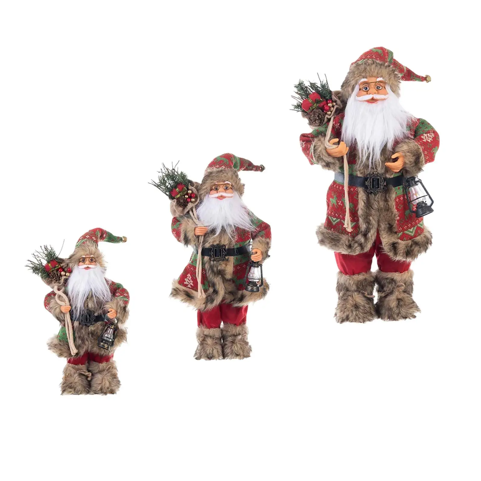 Staande Kerstman Ornament Santa Doll Xmas Decor Kerstman Beeldje