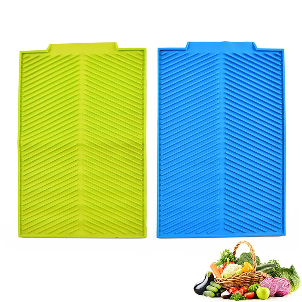

Non-slip Silicone Mat Heat Resistant Pad Insulation Dish Drainer Draining Drying Tray