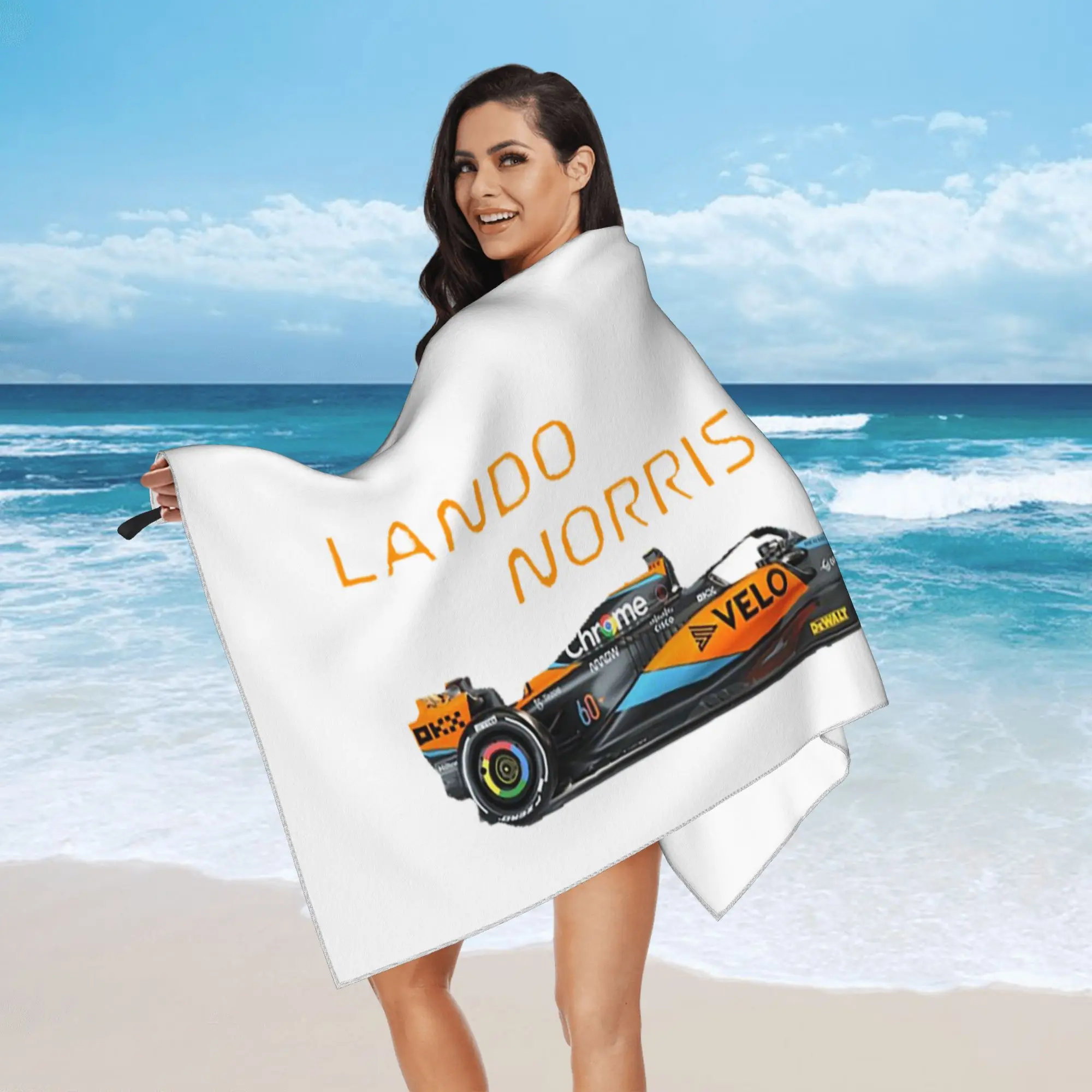Lando Norris 4 Beach Towel Soft Microfiber Quick Dry Absorbent Quick Towels For Swimming