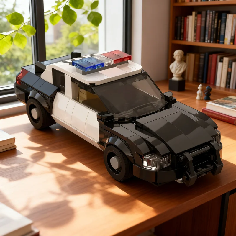 331pcs MOC Fordes Crown Victoria Police Interceptor Cruiser LA City Champions Model Building Blocks Christmas Gifts Toy DIY 3D