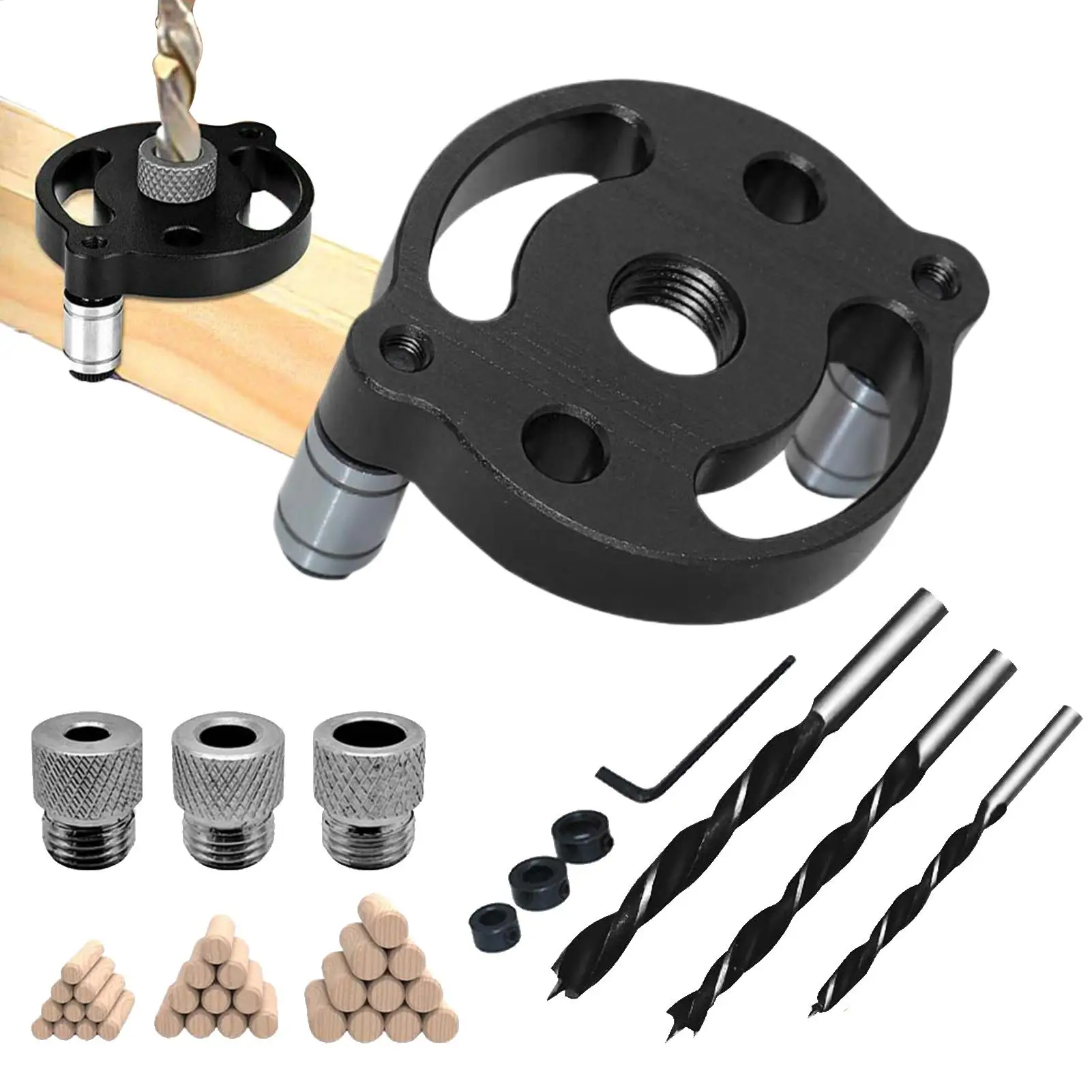 

Self Centering Doweling Jig For Woodworking Adjustable Hole Locator Handheld Hole Locator Tool For Woodworkers Remodelers