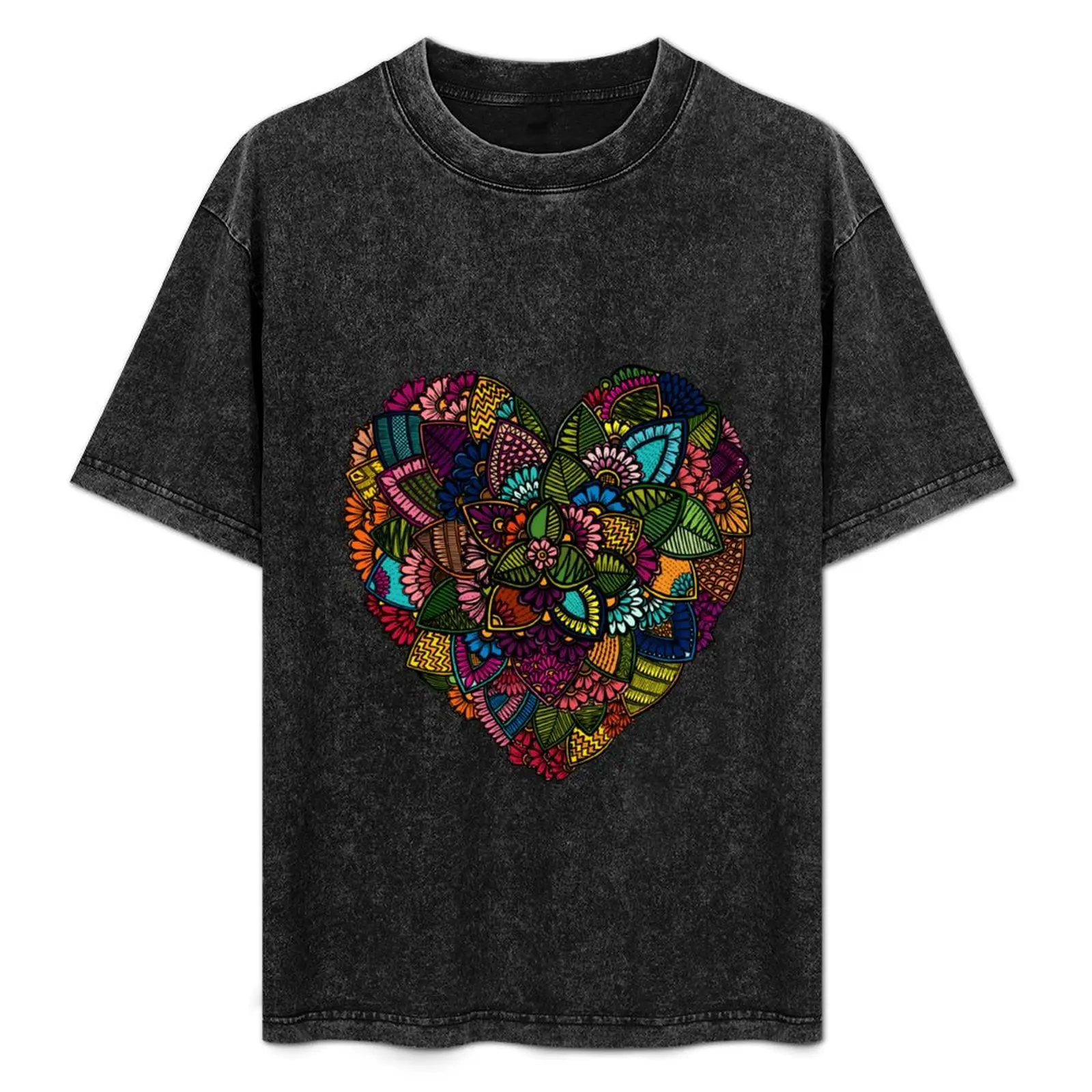 

Floral Zendoodle Heart T-Shirt Lightweight Running Sports T-Shirt