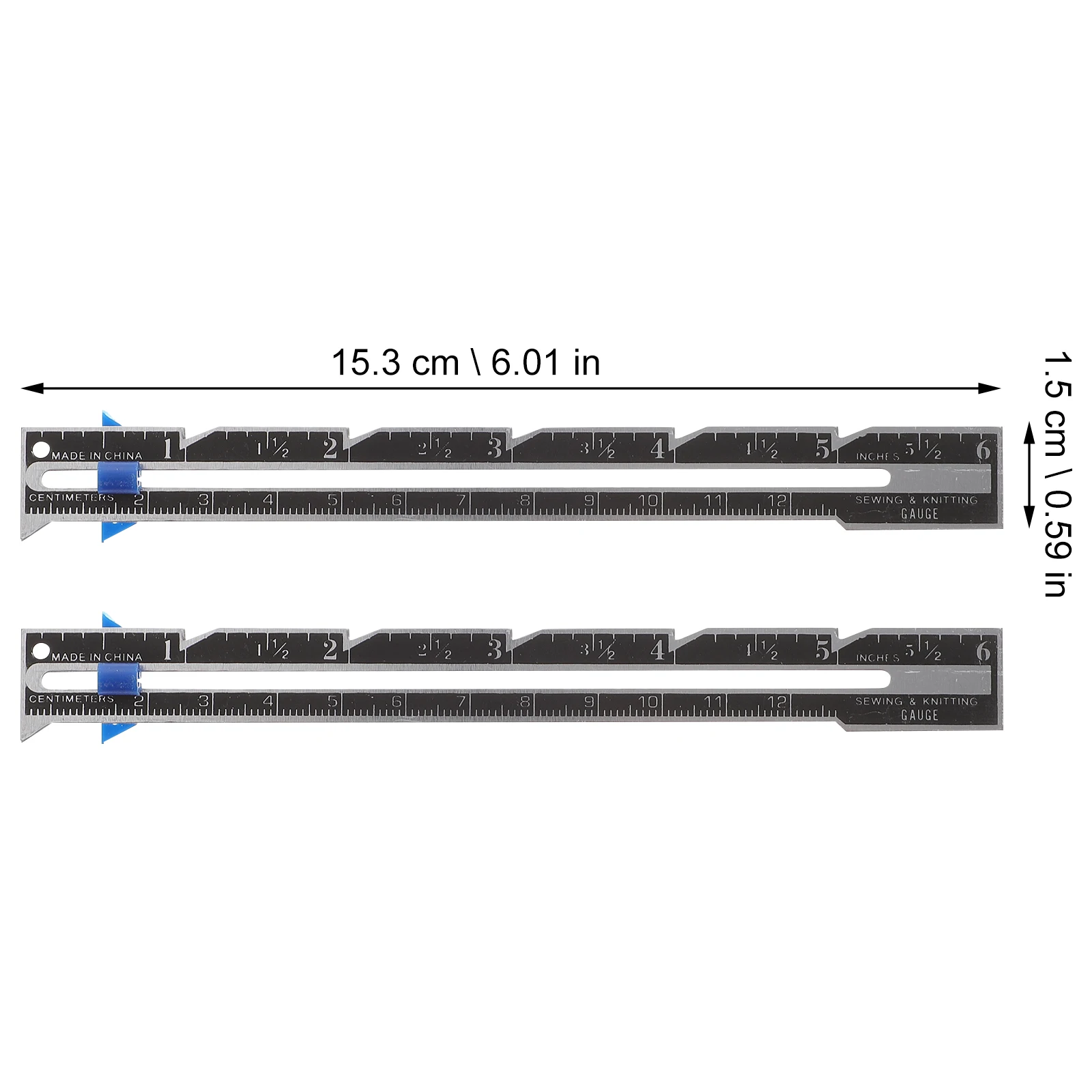 

12pcs Sewing Gauge 6 Inch Fabric Sliding Ruler Quilting Tool For Clothes Button Gauge Beginner Tailor Supplies Durable Diy