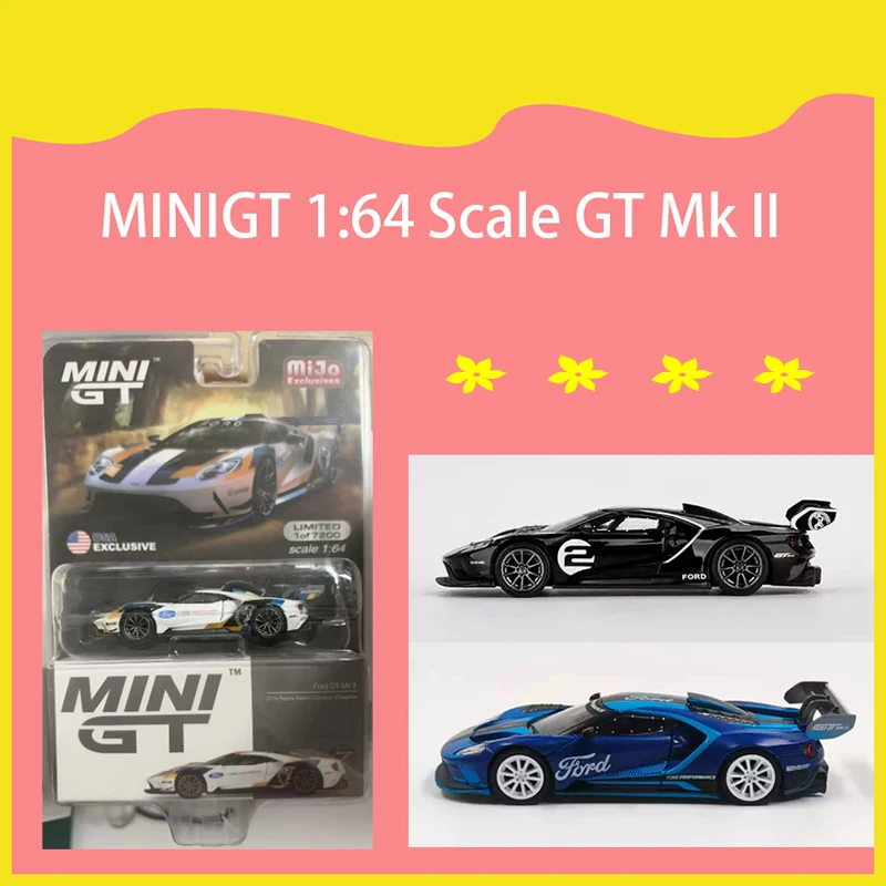 MINIGT 1:64 Scale GT Mk II Simulation Alloy Car Model Ornament Souvenir Display Collection Hobby Gift