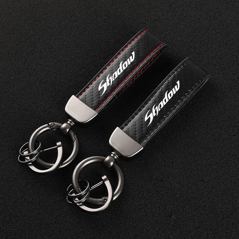 

High-Grade Carbon Fiber Motorcycle Keychain Holder Keyring for Honda Shadow VT 400 600 750 1100 Accessories