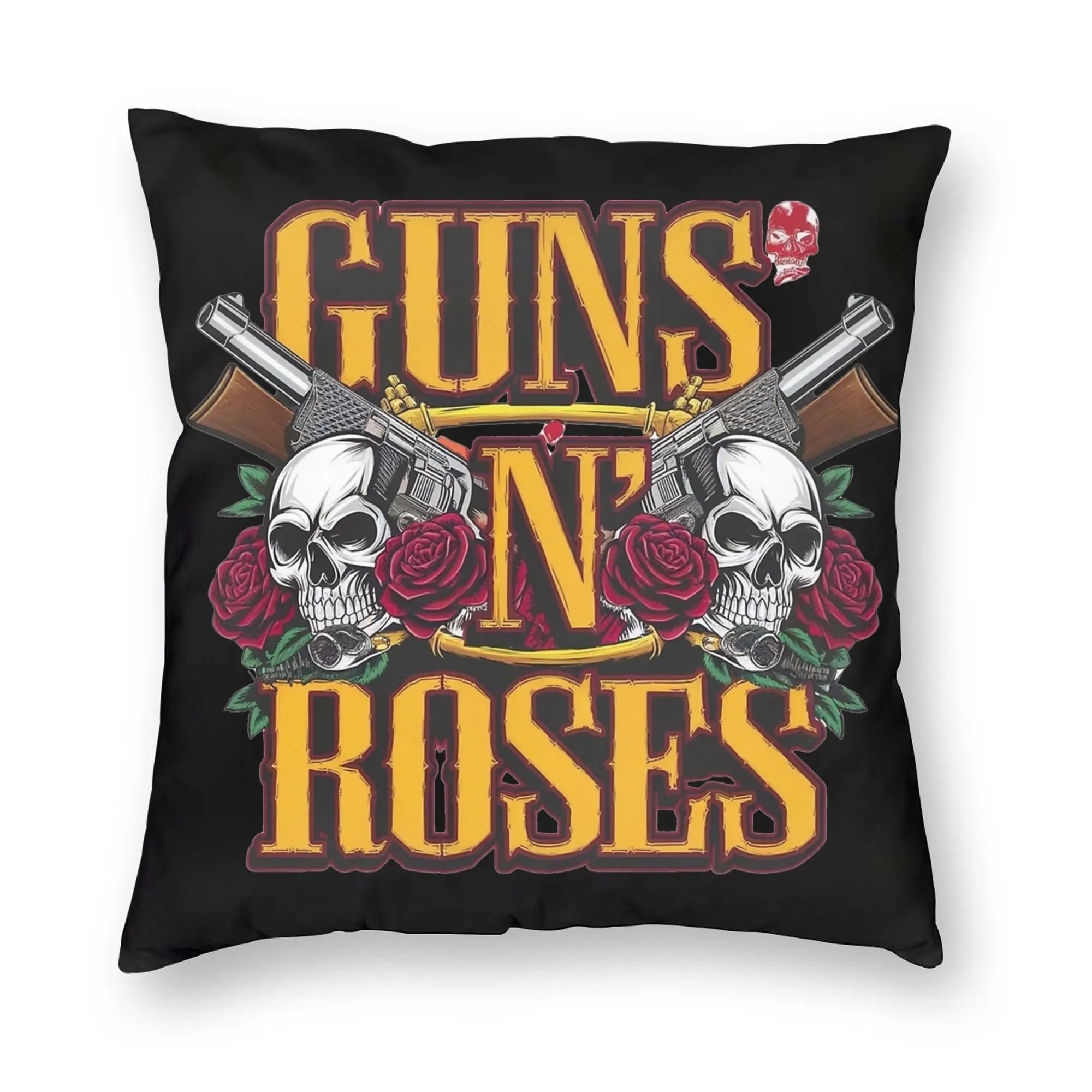 G-Guns N Roses Iconic Rock Band Pillowcase Double-sided Printing Fabric Cushion Cover Gift  Throw Pillow Case Cover Bed Zipper