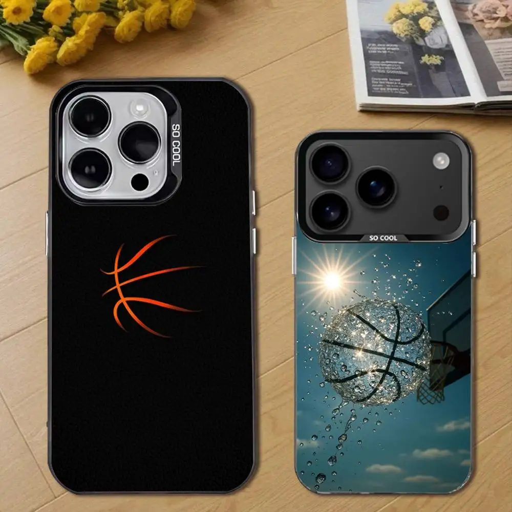 

Basketball Court Basketball Phone Case For iPhone 17,16,15,14,13,12,11,Pro,Max,Plus,E,Air,Mini Black Tpu Cover