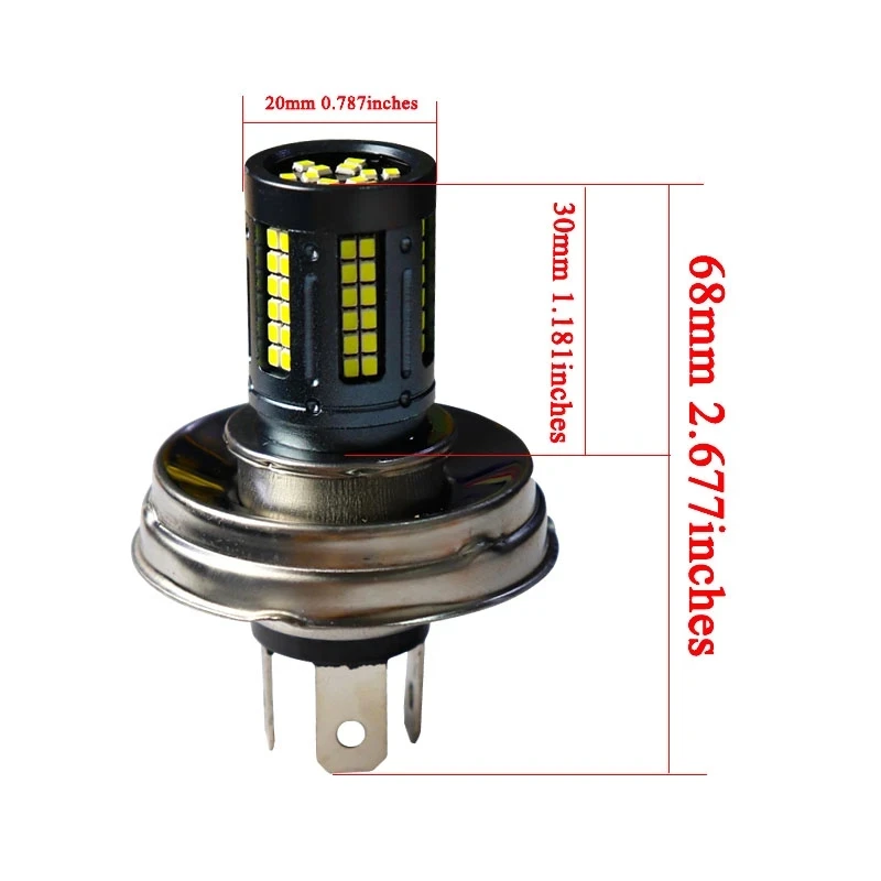 9V 30V Motorcycle Headlight Lamp P45T R2 H4 7.7W 84 SMD LED HI-Lo High Low Beam for Scooter Tractor Motobike Headlamp 12V 24V