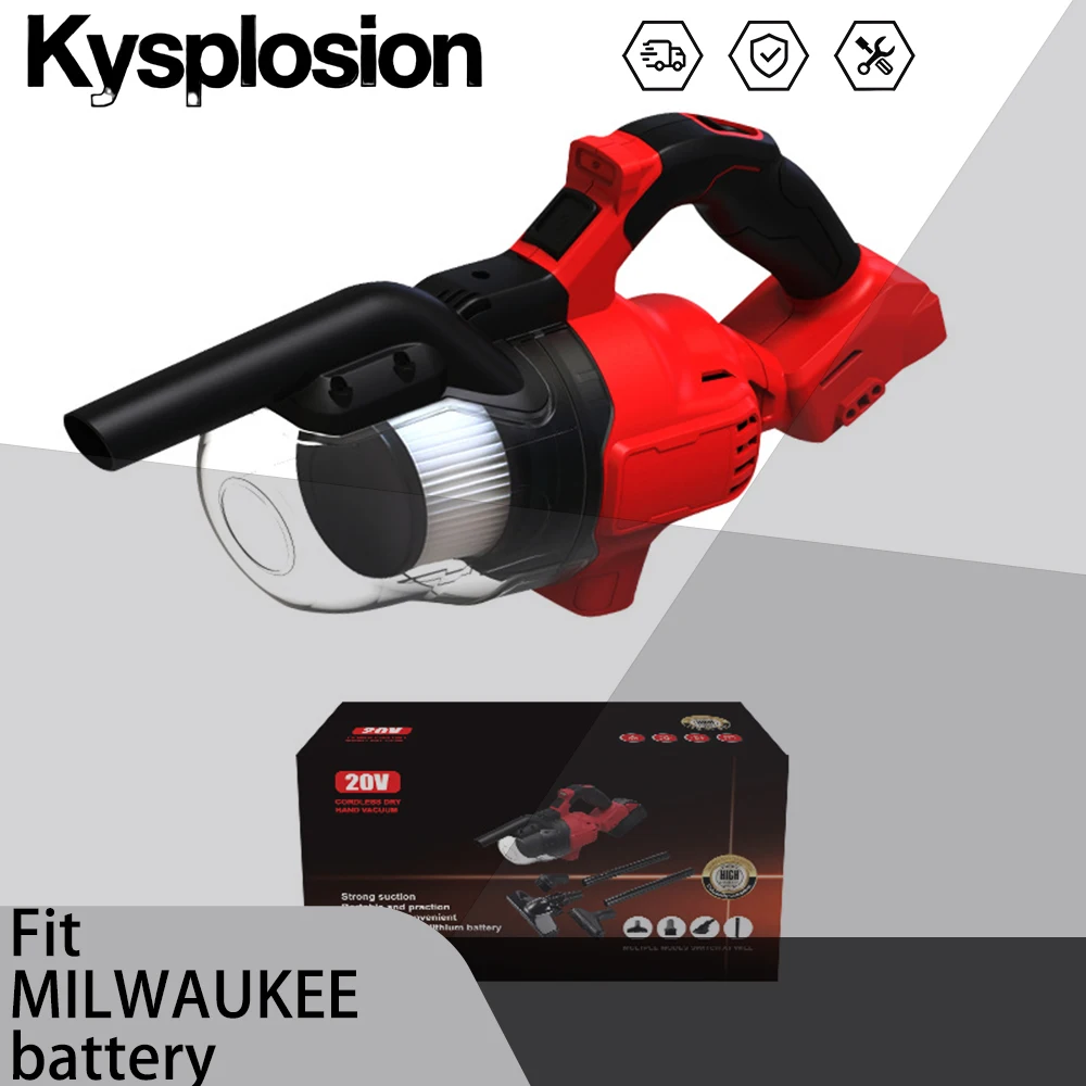 

Беспроводной бесщеточный ручной пылесос для пола/ковра/автомобиля/воздушный инструмент для чистки волос домашних животных для аккумуляторных электроинструментов Milwaukee