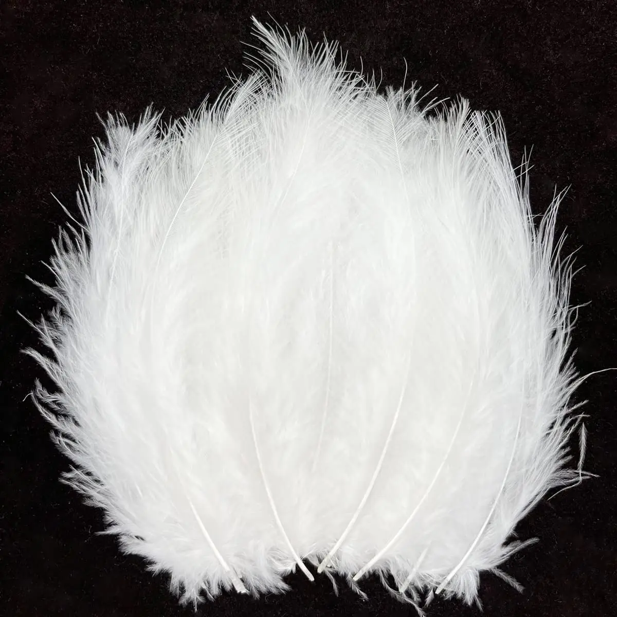 

50pcs White Turkey Marabou Feathers 10-17cm Fluffy Feather for Crafts Dream Catcher Fringe Trim DIY Decoration Fly Tying