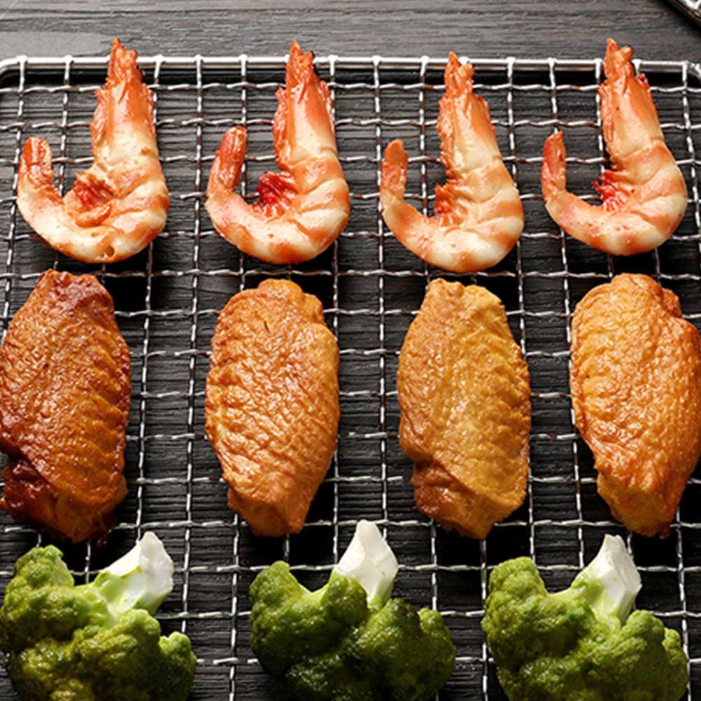 

Stainless Steel BBQ Mesh Barbecue Net Pad Rib Cage Lightweight Rack Grill Mat 304 Tool Wire Pattern Durable Reusable Kitchen