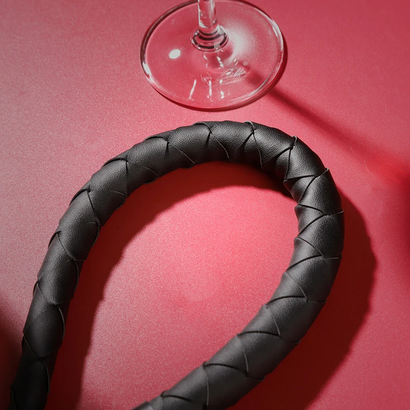 High Quality 1PC 85cm Pu Leather Pimp Whip Racing Riding Crop Party Flogger Hand Cuffs Queen Black Horse Riding Whip