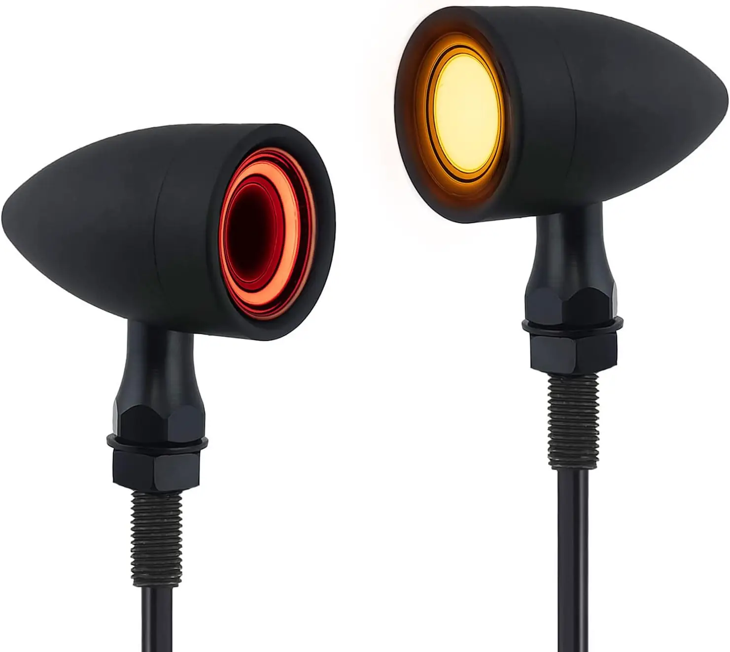 

Motorcycle Turn Signals Led Tail Lights 2 Pack, Retro 40 Leds Amber Red Brake Light