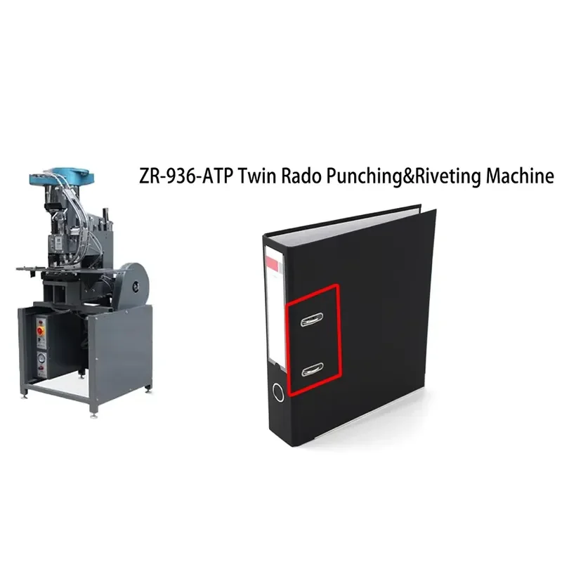 Semi Automatic Lever Arch File Making Machine Twin Rado Punching Machine Metal Ring Eyeleting Machine