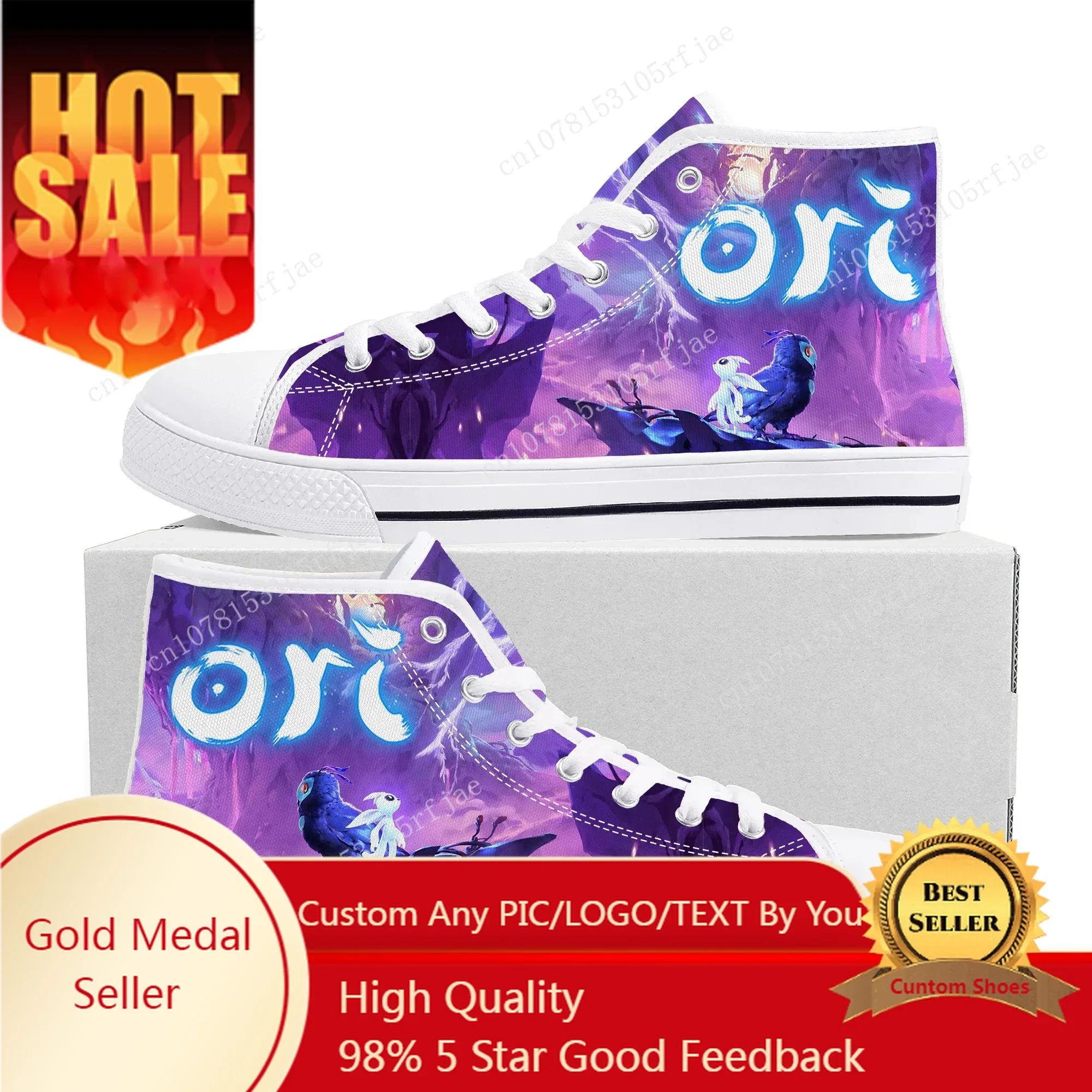 

Cartoon Game Ori and The Will of The Wisps High Top Sneakers Mens Womens High Quality Canvas Shoes Casual Tailor Made Sneaker