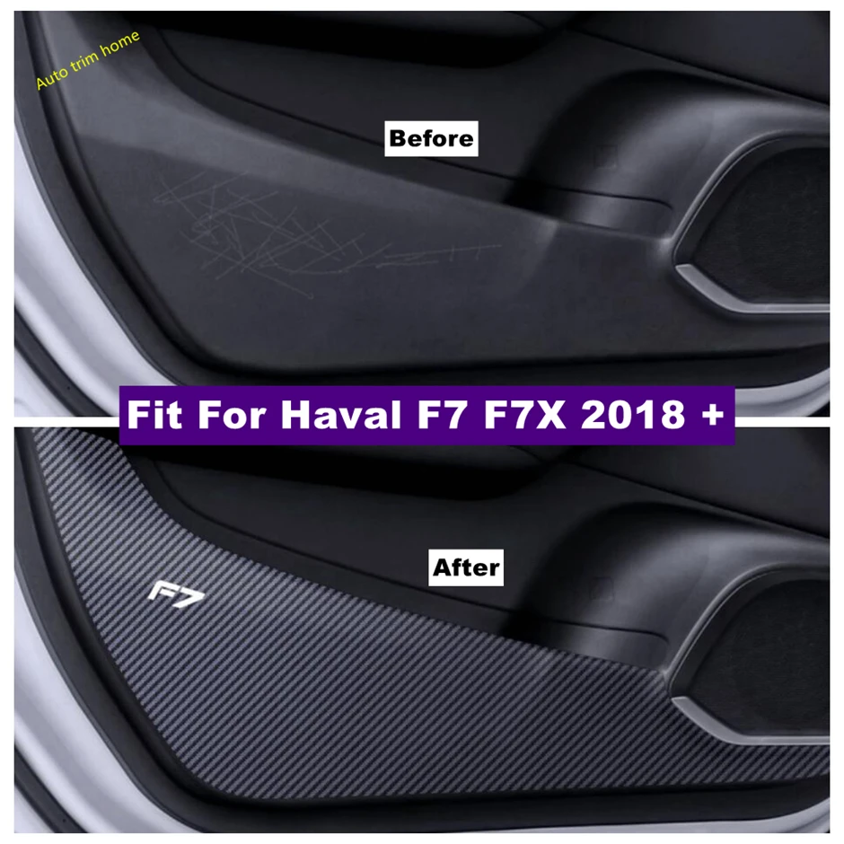 

Inner Door Anti-kick Waterproof Anti-dirty Protection Pad Scratchproof Film Carbon Fiber Stickers For Haval F7 F7X 2018 - 2022