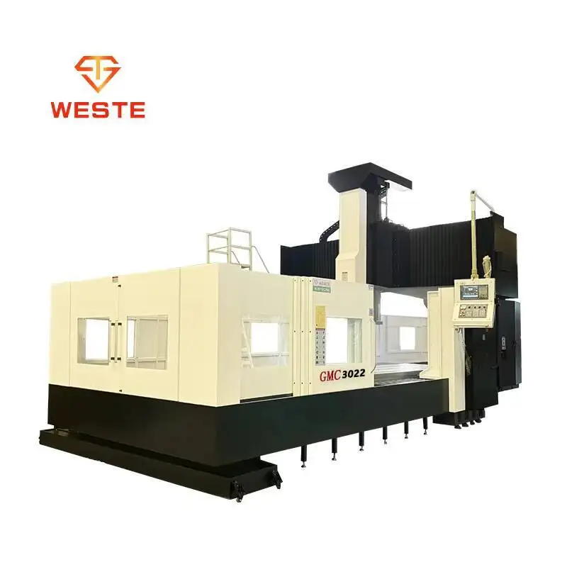 Heavy 5 แกน CNC Milling Hine FANUC ระบบ Double Column Gantry Cnc Hining Center พร้อม Bt50 Spindle