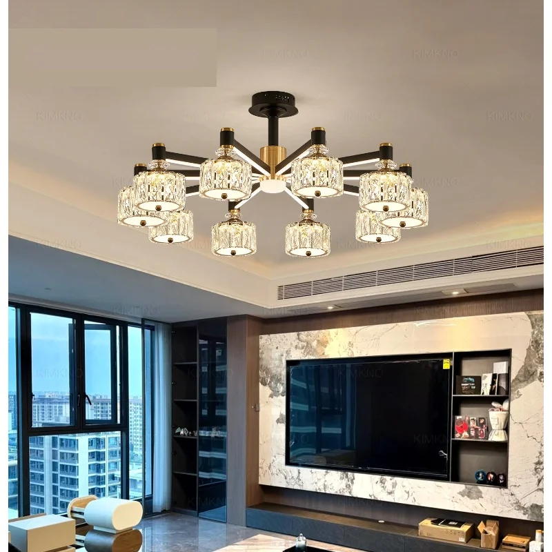 

Living room ceiling light Italian style light luxury crystal dining room full house 2025 new modern minimalist hanging lamp